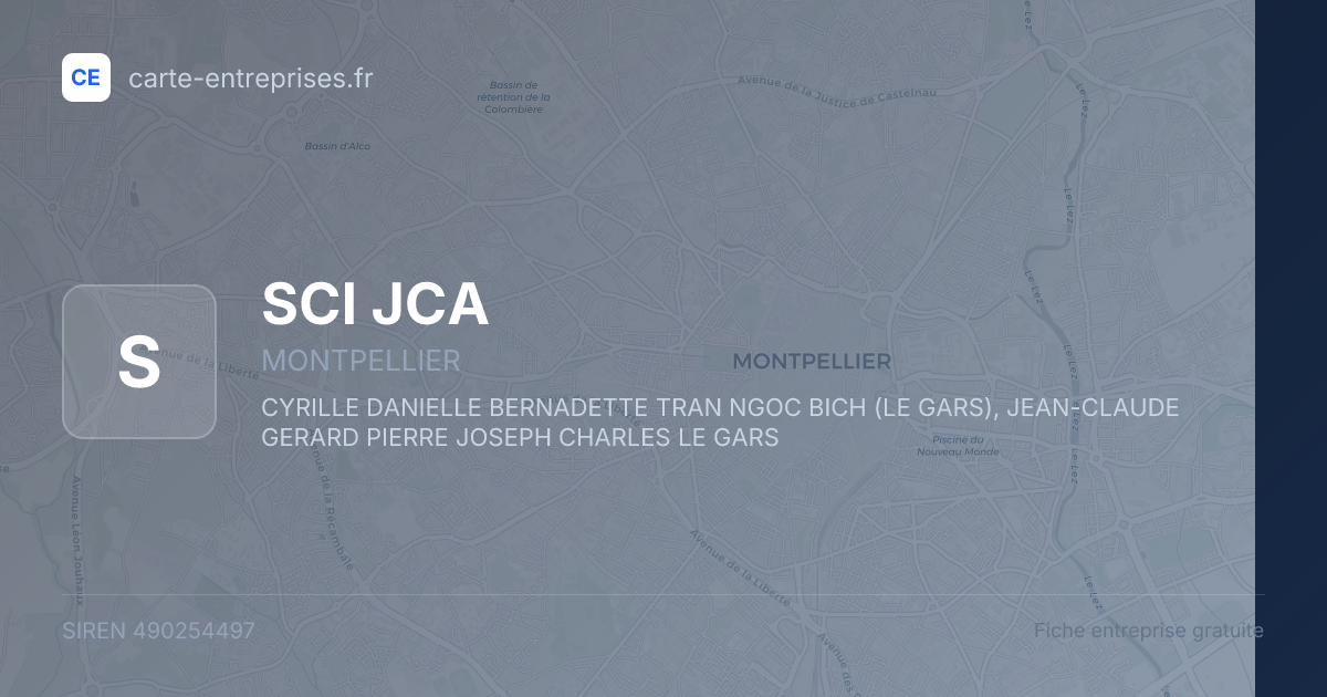 SCI JCA — 490254497 — fiche entreprise
