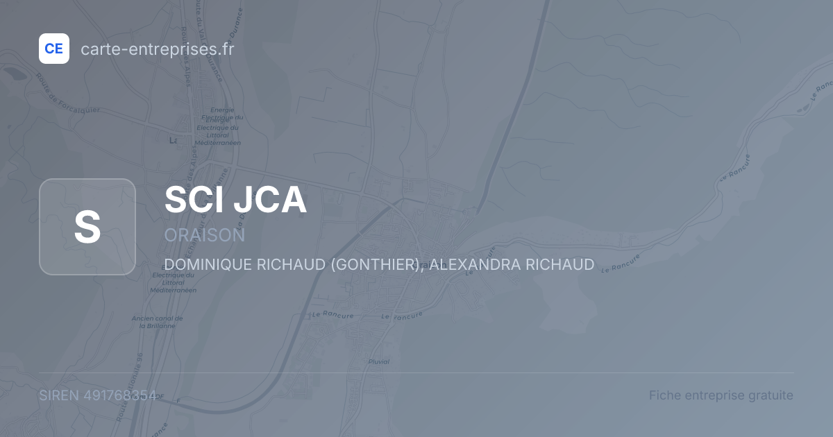 SCI JCA — 491768354 — fiche entreprise