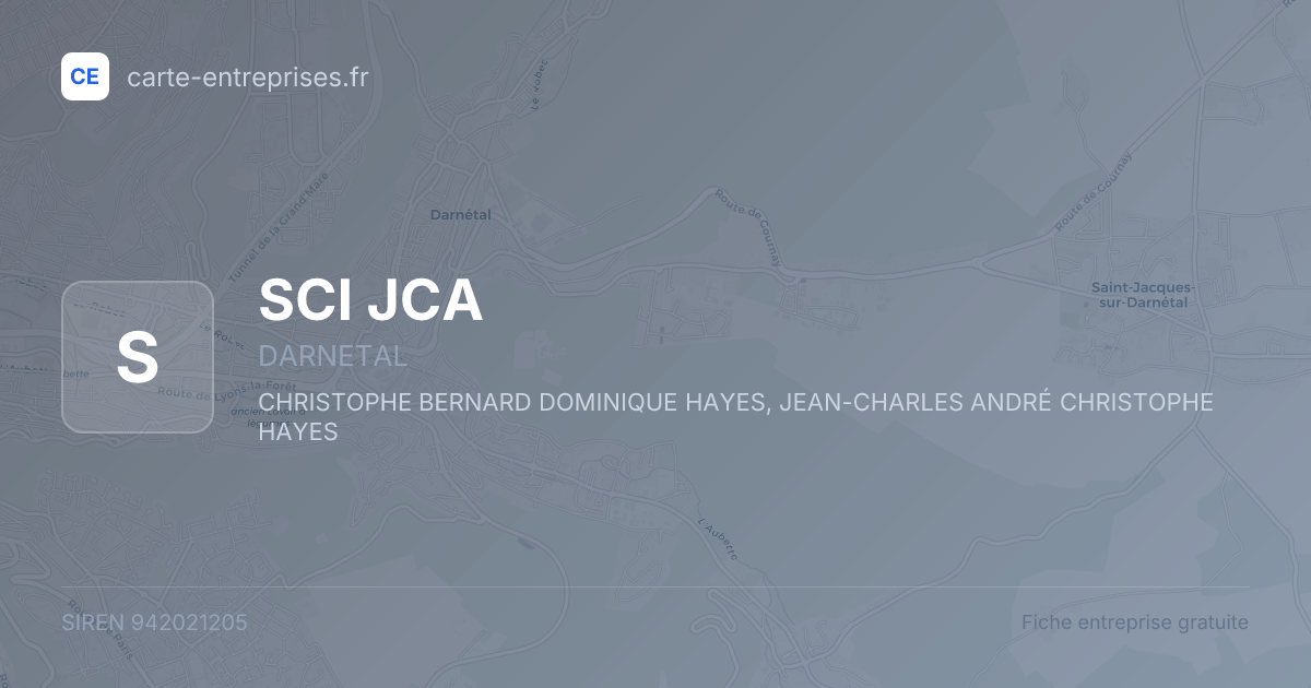 SCI JCA — 942021205 — fiche entreprise
