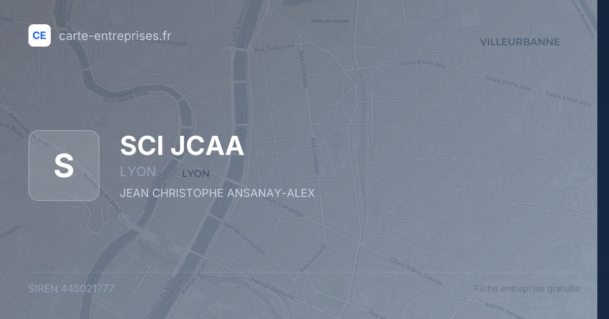 SCI JCAA — 445021777 — fiche entreprise