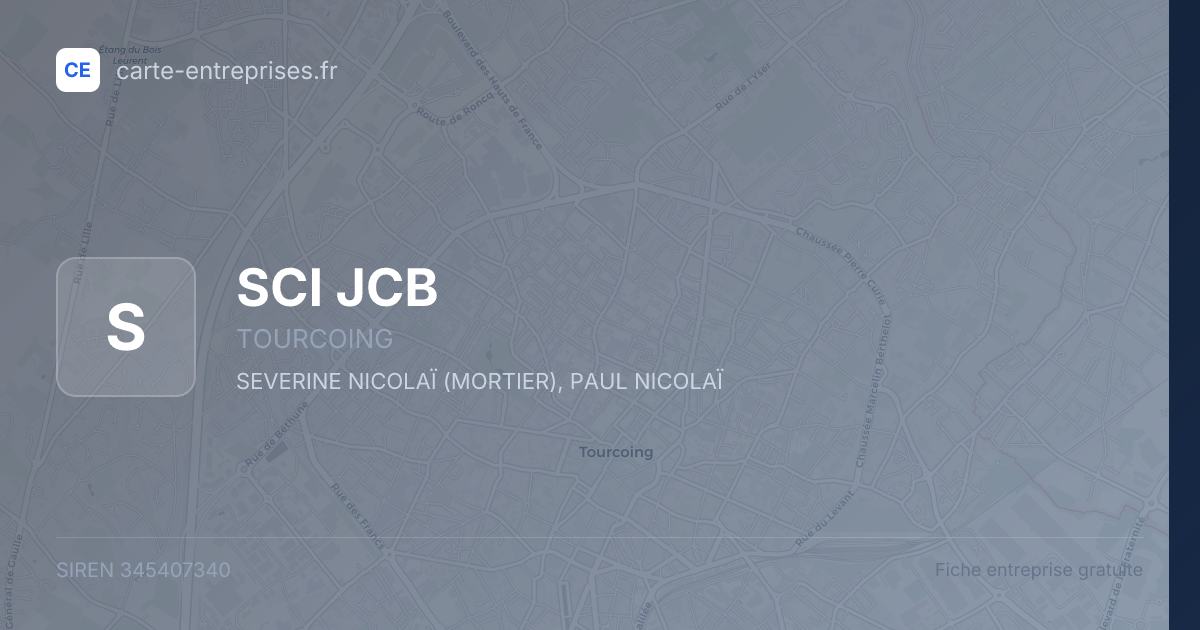 SCI JCB — 345407340 — fiche entreprise