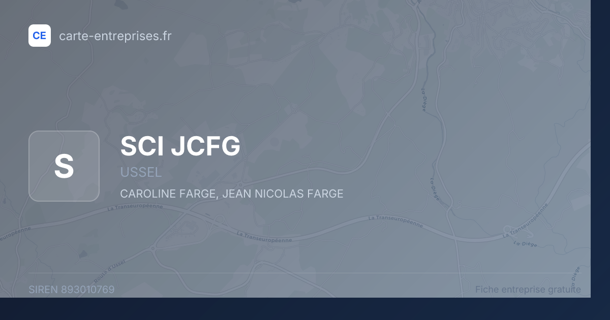 SCI JCFG — 893010769 — fiche entreprise