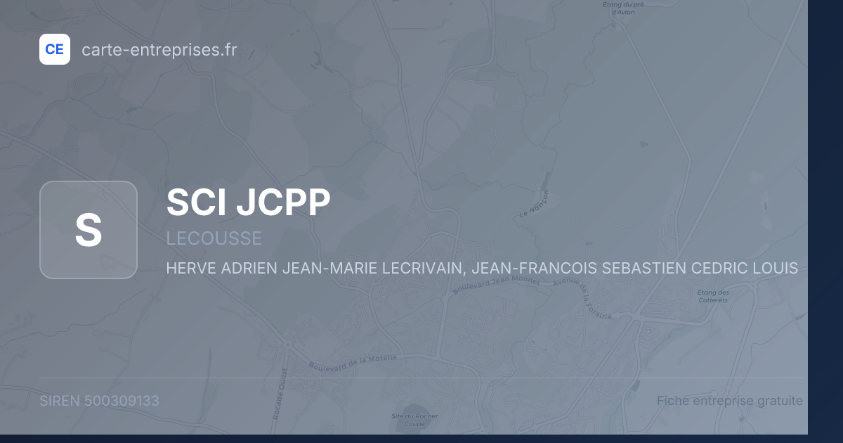SCI JCPP — 500309133 — fiche entreprise