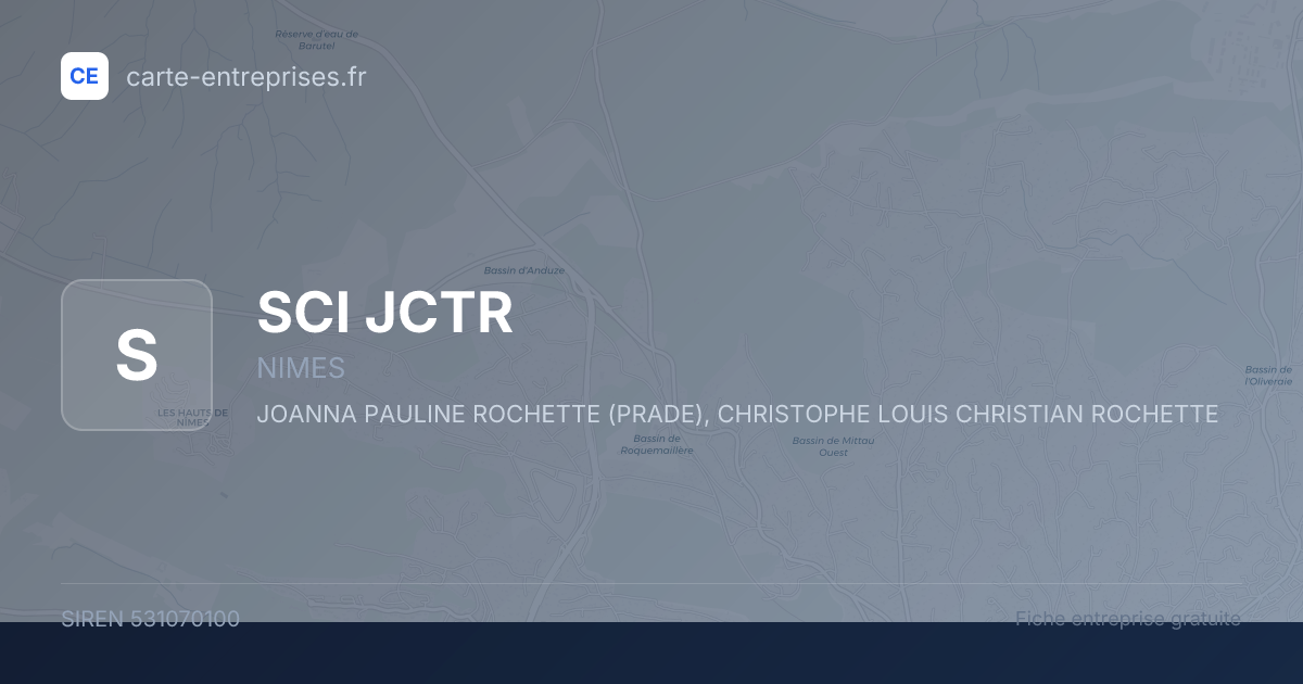SCI JCTR — 531070100 — fiche entreprise