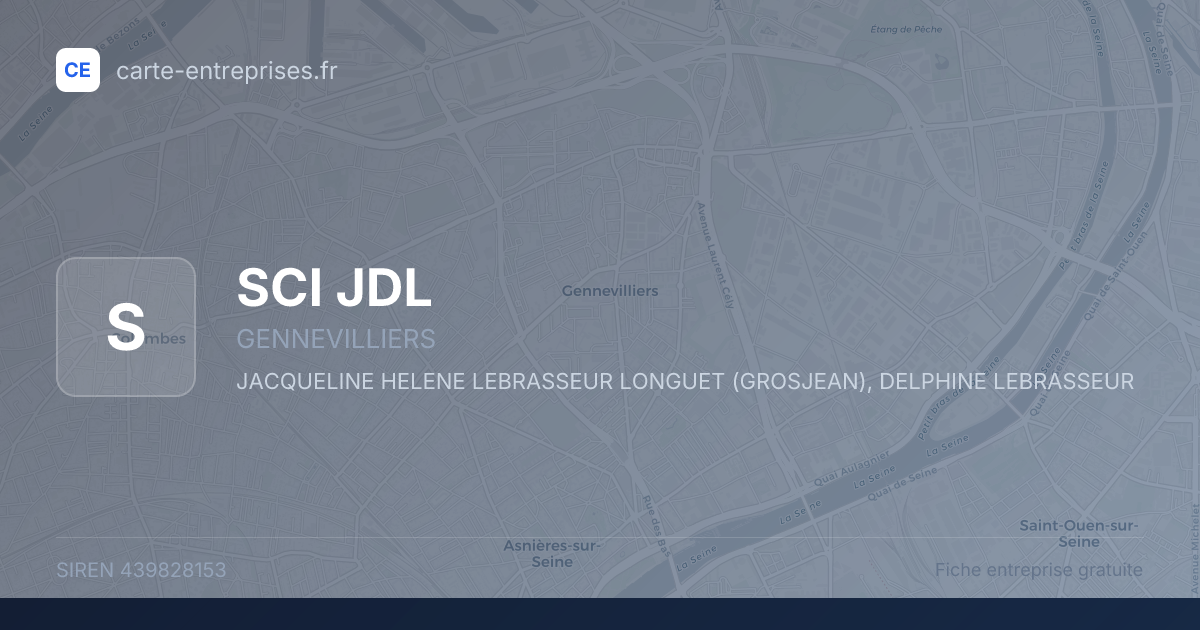 SCI JDL — 439828153 — fiche entreprise