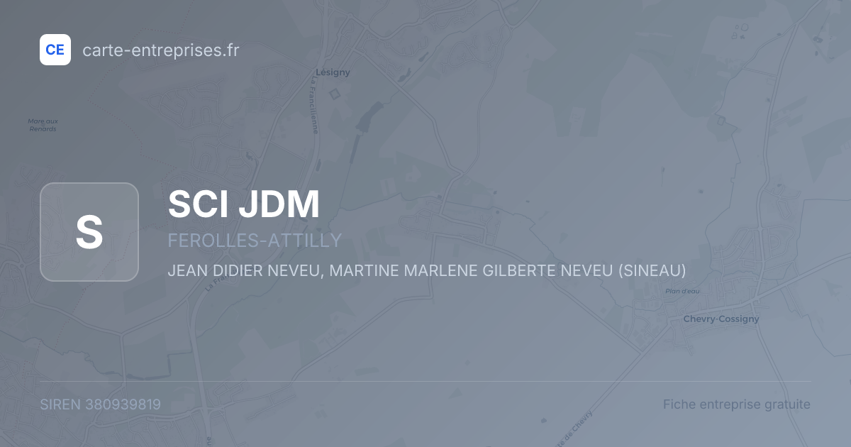 SCI JDM — 380939819 — fiche entreprise