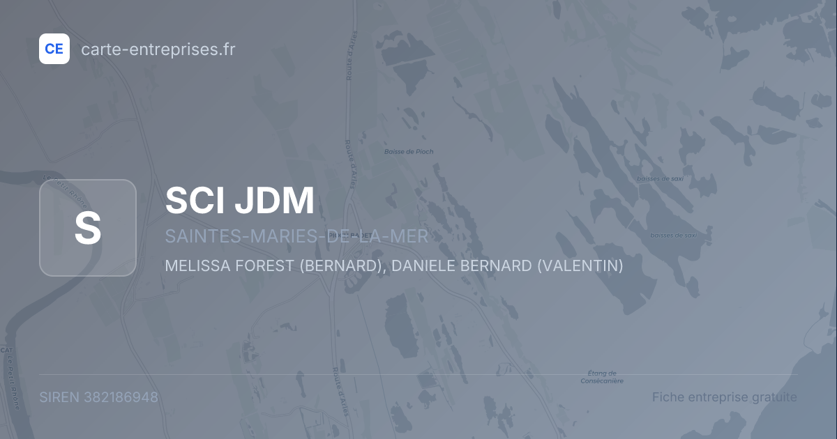 SCI JDM — 382186948 — fiche entreprise