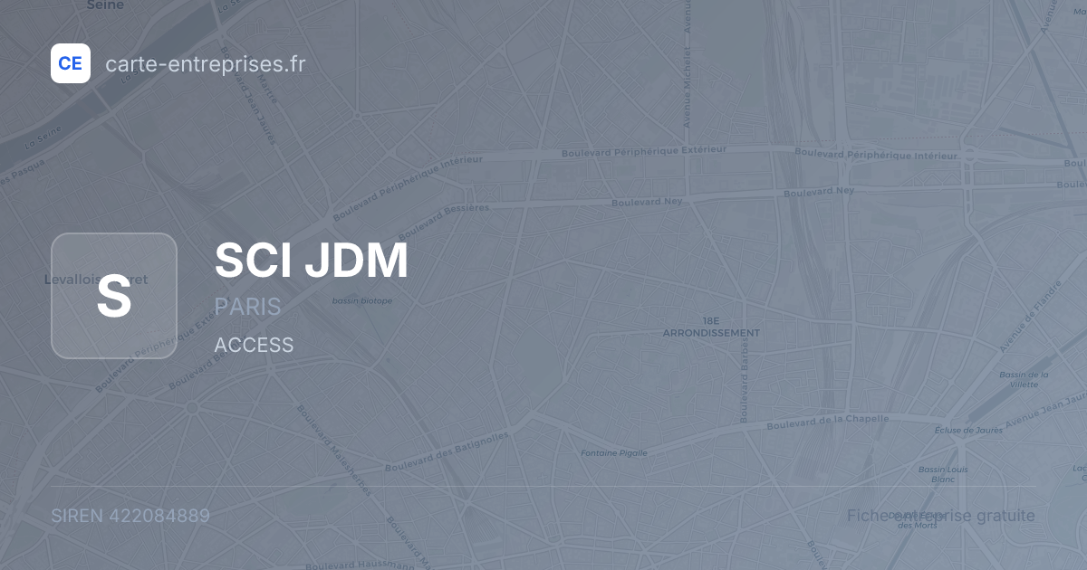 SCI JDM — 422084889 — fiche entreprise