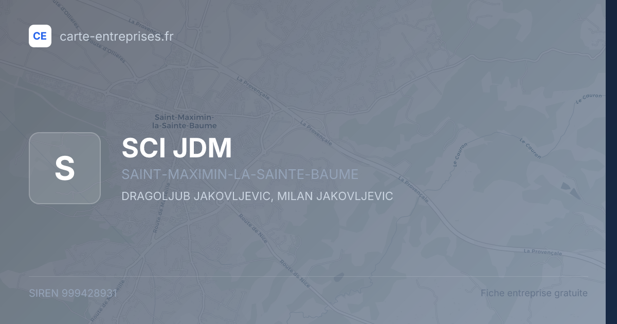 SCI JDM — 999428931 — fiche entreprise