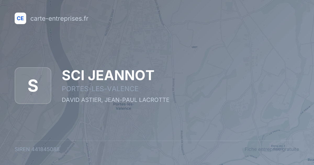 SCI JEANNOT — 441845088 — fiche entreprise