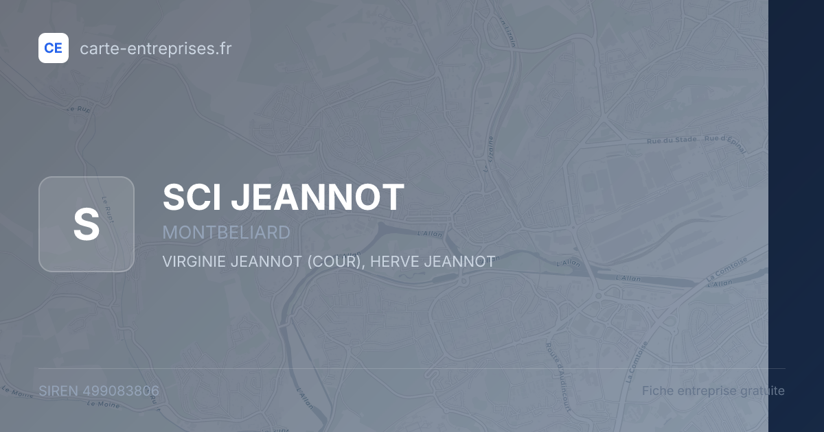 SCI JEANNOT — 499083806 — fiche entreprise