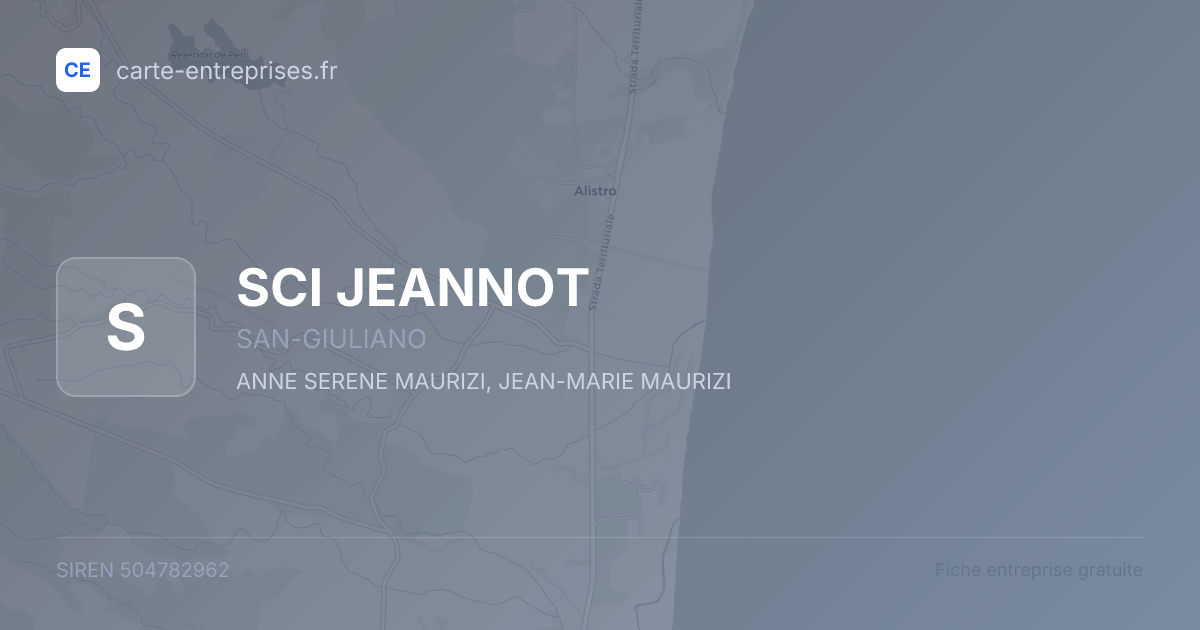 SCI JEANNOT — 504782962 — fiche entreprise