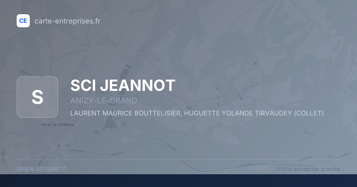 SCI JEANNOT — 522588771 — fiche entreprise