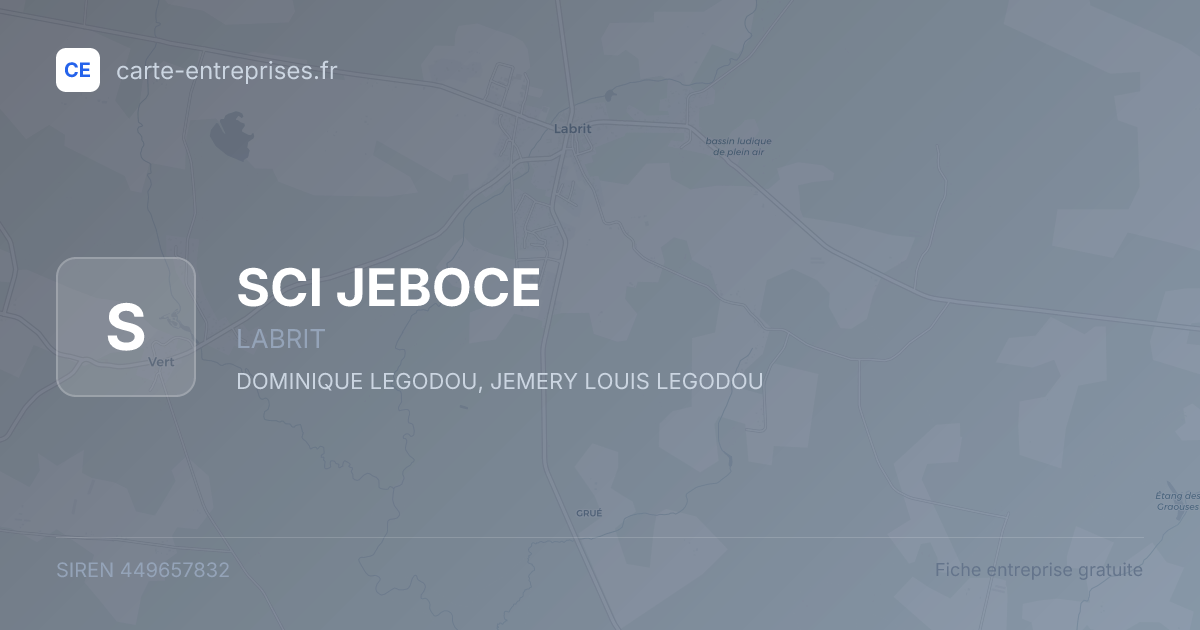 SCI JEBOCE — 449657832 — fiche entreprise