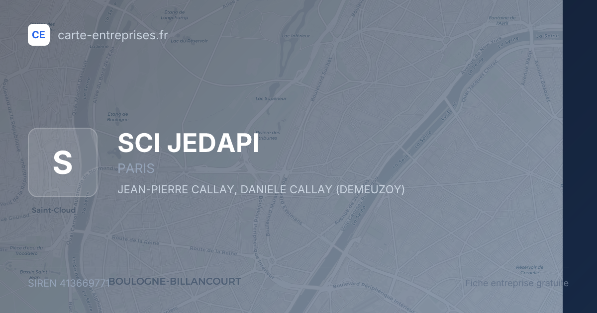 SCI JEDAPI — 413669771 — fiche entreprise
