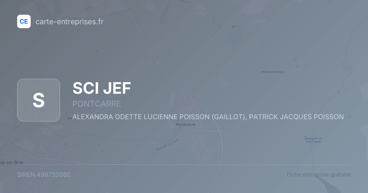 SCI JEF — 498732080 — fiche entreprise
