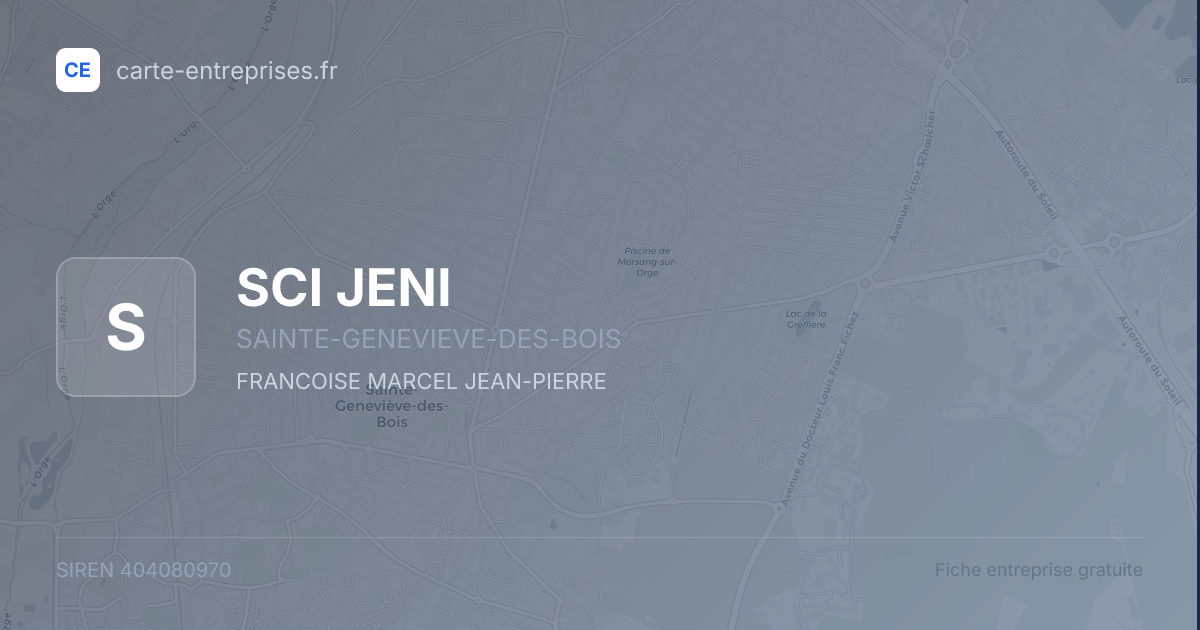SCI JENI — 404080970 — fiche entreprise
