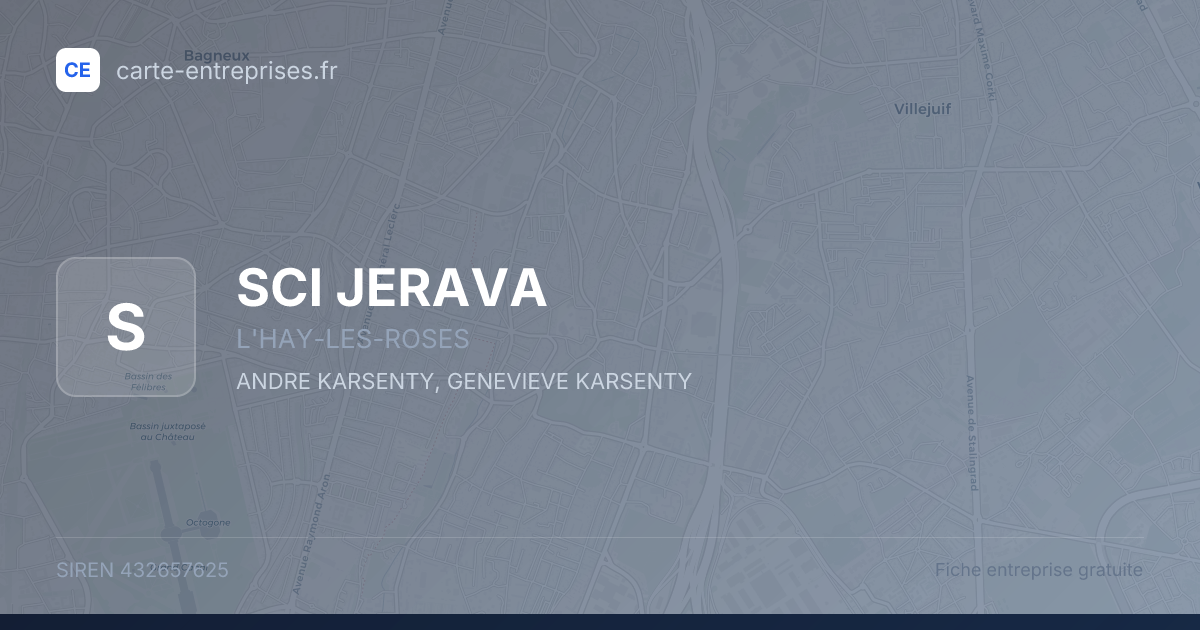 SCI  JERAVA — 432657625 — fiche entreprise