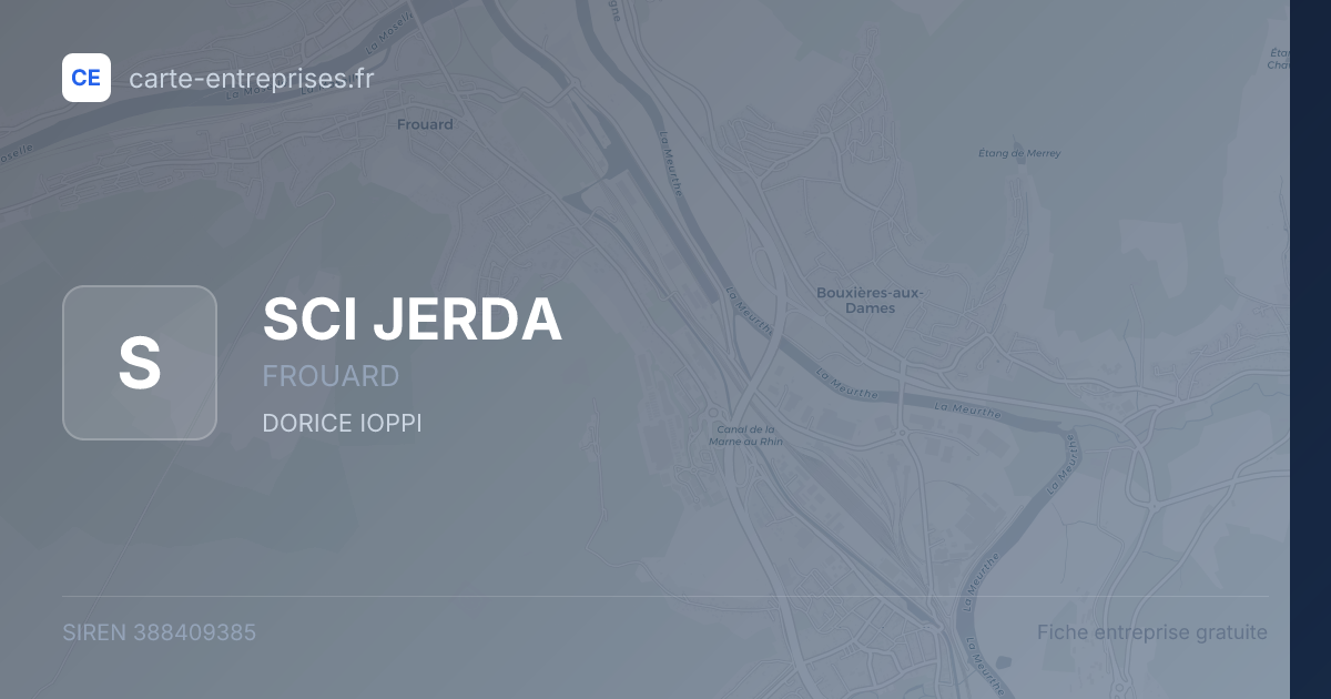 SCI JERDA — 388409385 — fiche entreprise