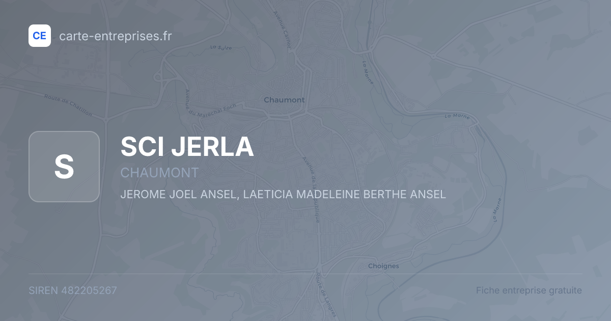 SCI JERLA — 482205267 — fiche entreprise
