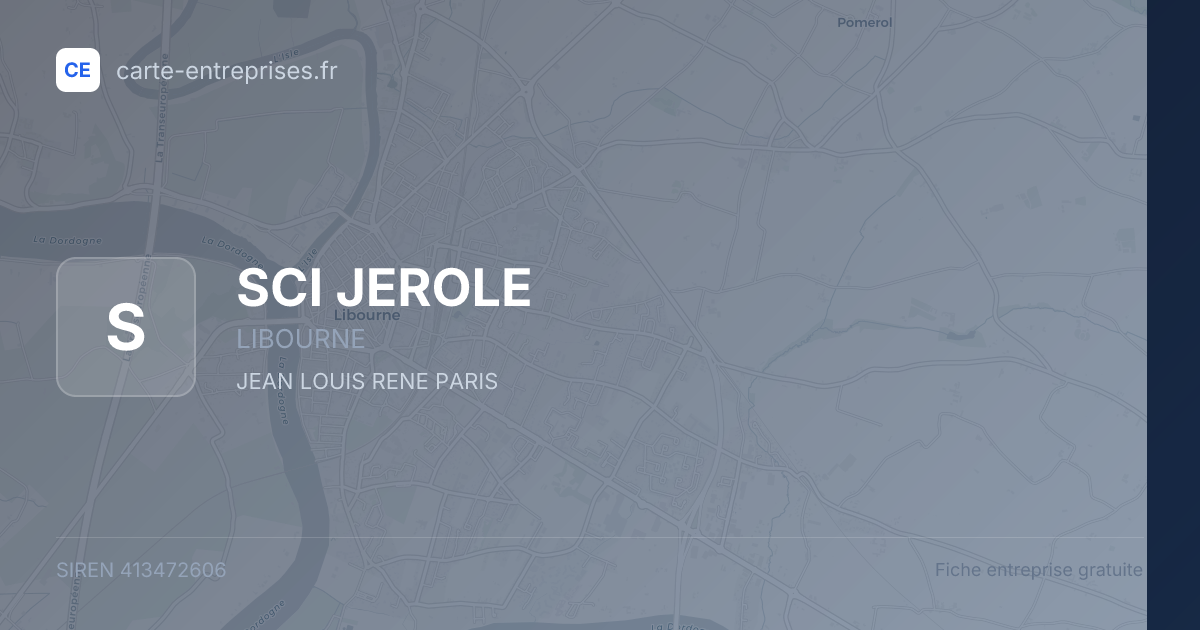 SCI JEROLE — 413472606 — fiche entreprise