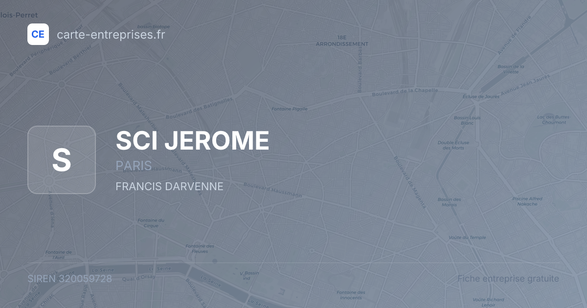SCI JEROME — 320059728 — fiche entreprise