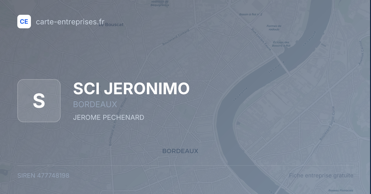 SCI JERONIMO — 477748198 — fiche entreprise