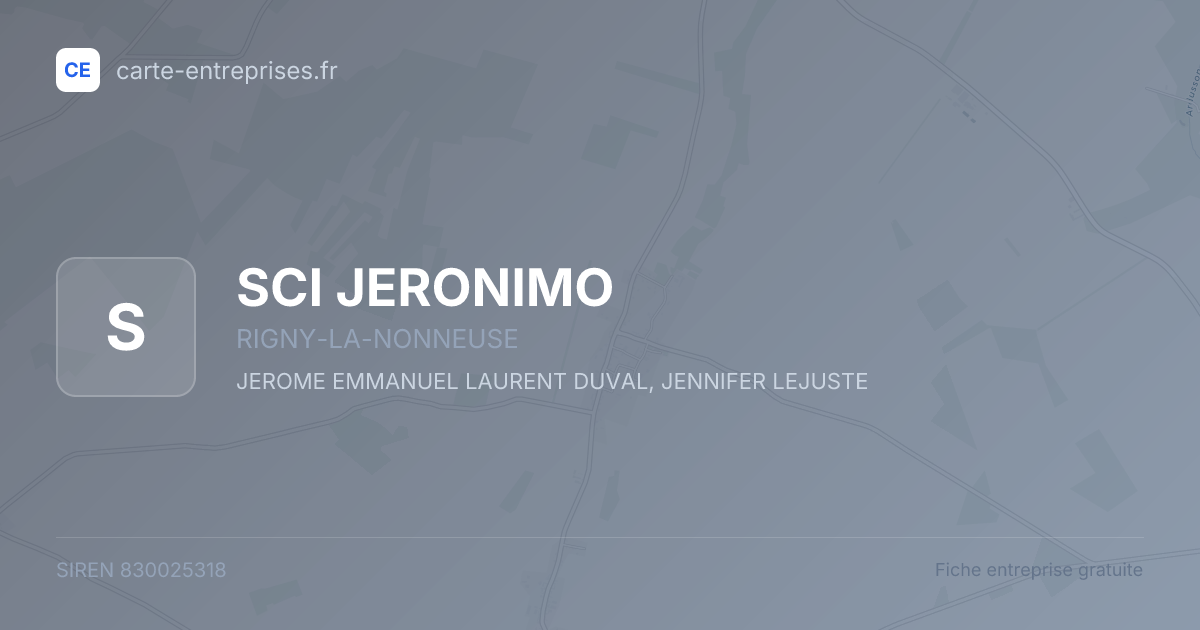 SCI JERONIMO — 830025318 — fiche entreprise