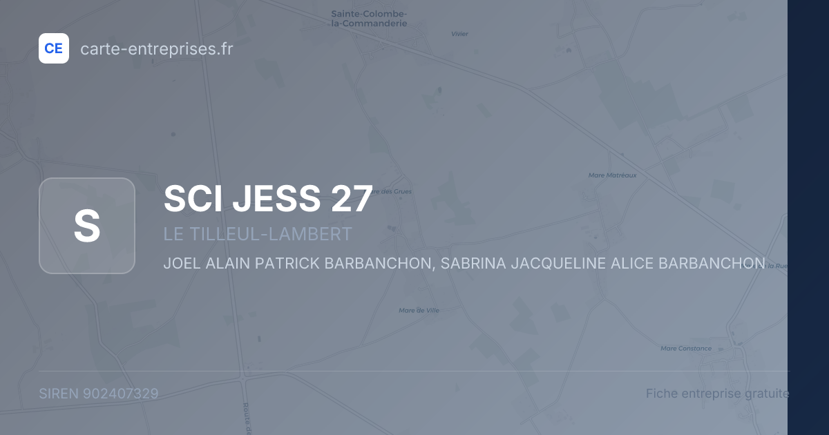 SCI JESS 27 — 902407329 — fiche entreprise
