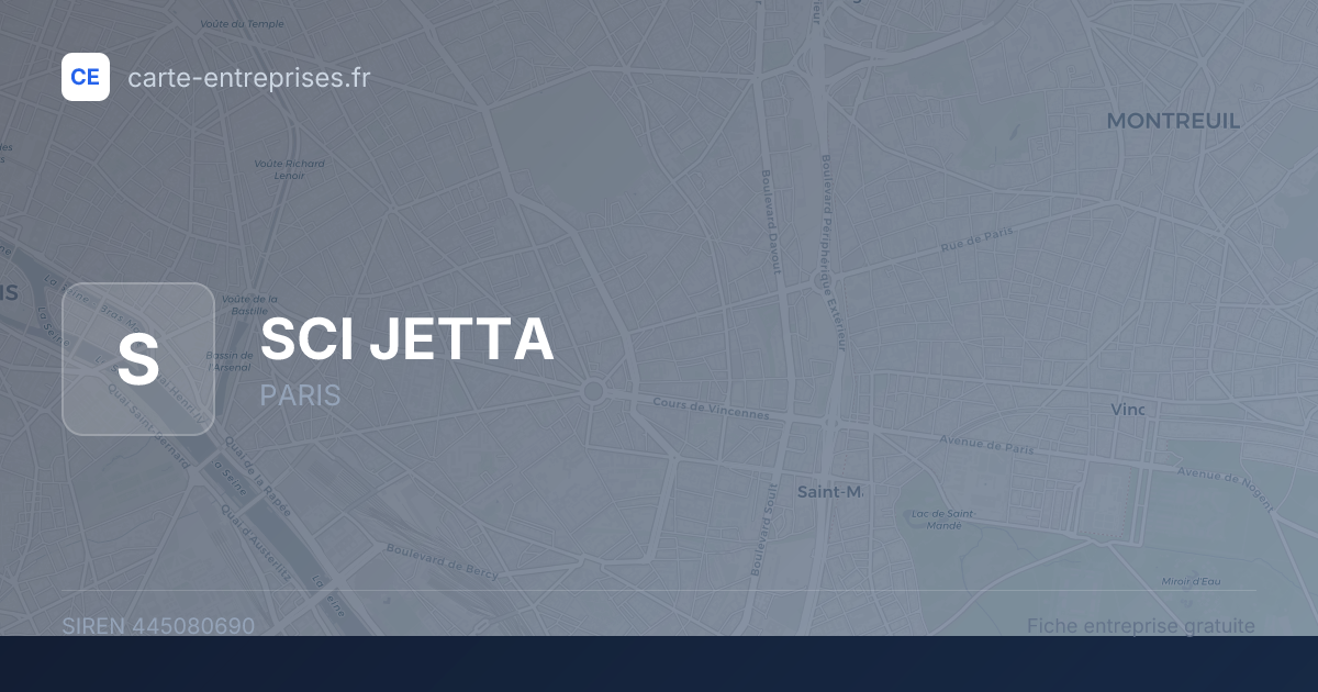SCI JETTA — 445080690 — fiche entreprise