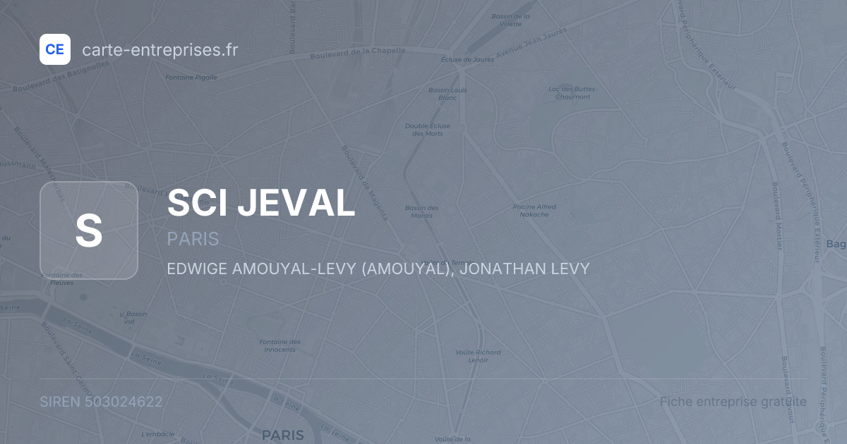 SCI JEVAL — 503024622 — fiche entreprise