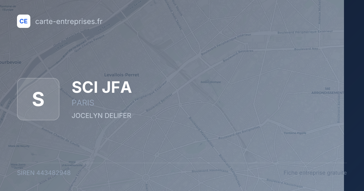 SCI JFA — 443482948 — fiche entreprise