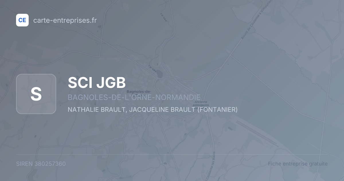 SCI JGB — 380257360 — fiche entreprise
