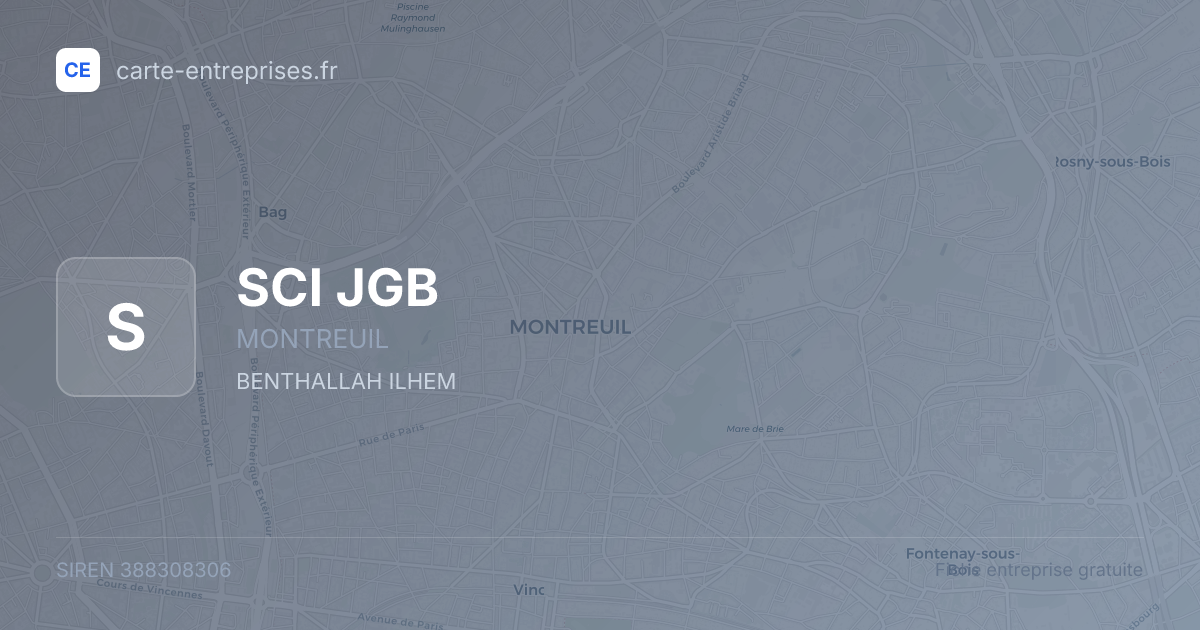 SCI JGB — 388308306 — fiche entreprise