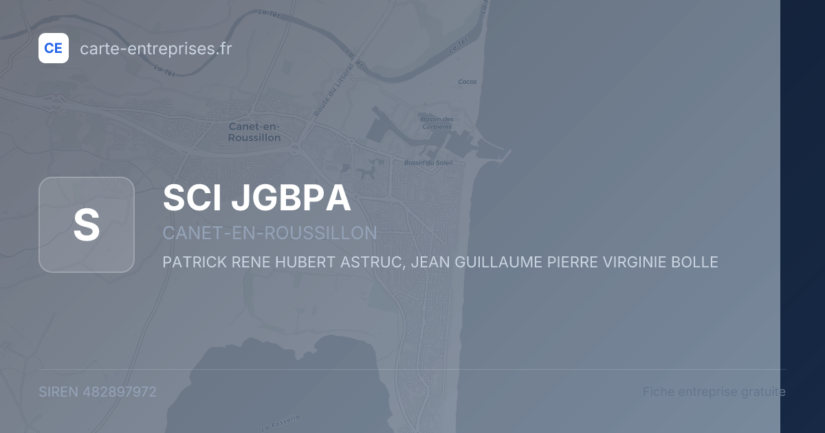 SCI JGBPA — 482897972 — fiche entreprise