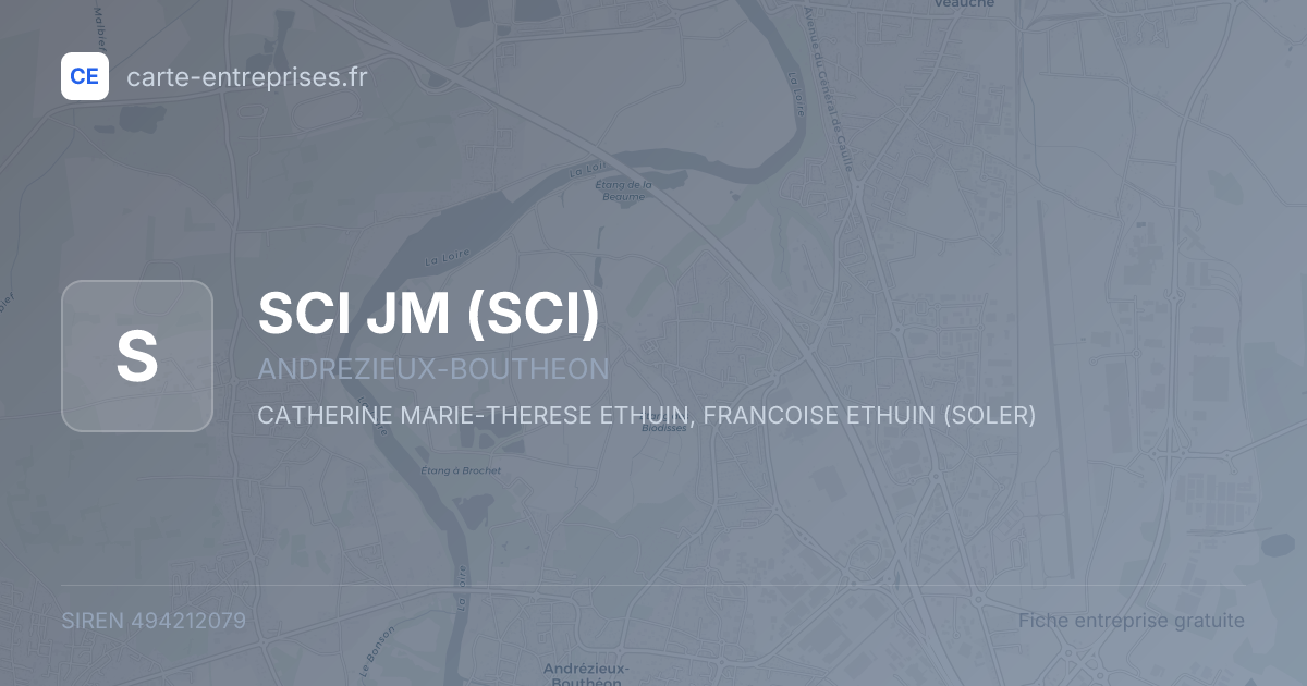 SCI JM (SCI) — 494212079 — fiche entreprise