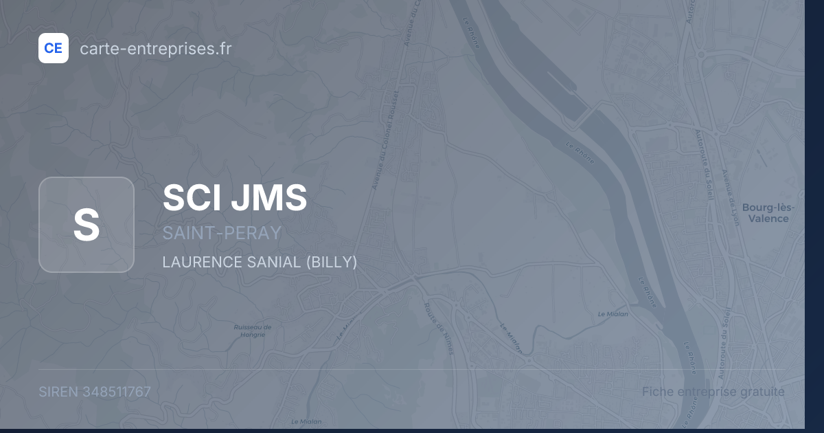 SCI JMS — 348511767 — fiche entreprise