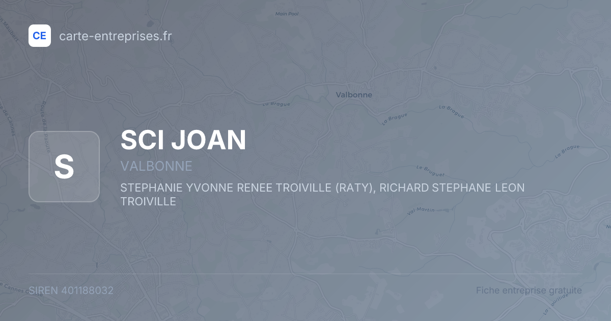 SCI JOAN — 401188032 — fiche entreprise