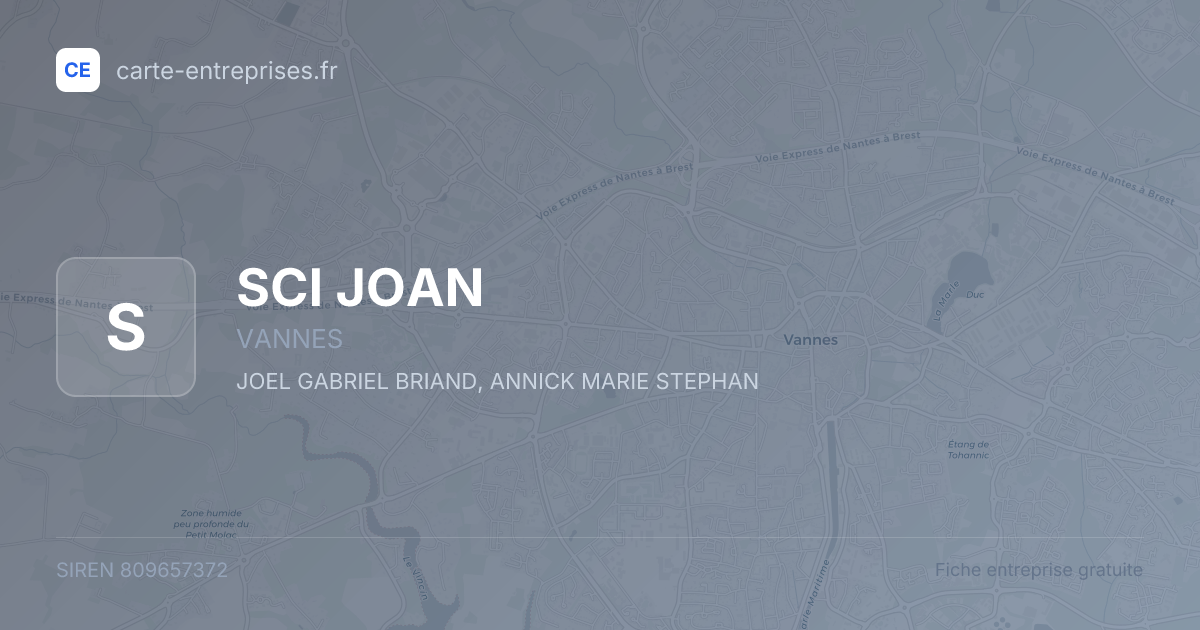SCI JOAN — 809657372 — fiche entreprise