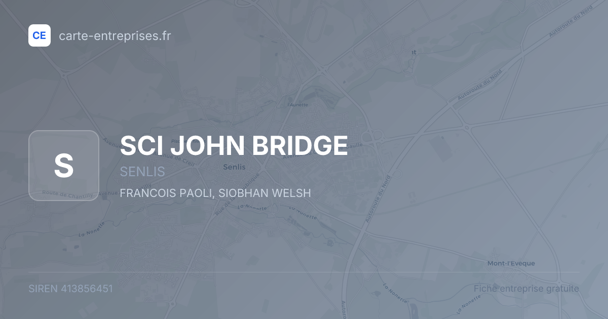 SCI JOHN BRIDGE — 413856451 — fiche entreprise