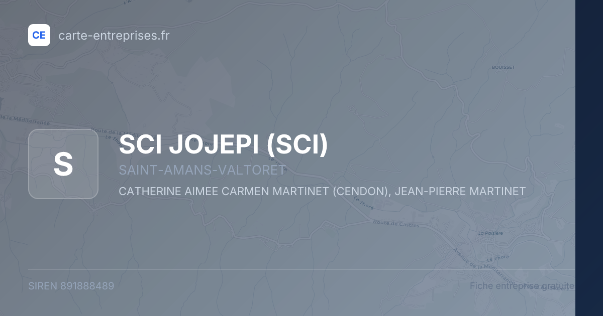 SCI JOJEPI (SCI) — 891888489 — fiche entreprise