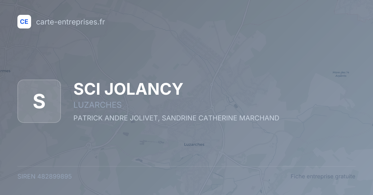 SCI JOLANCY — 482899895 — fiche entreprise