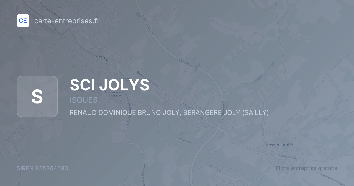 SCI JOLYS — 825364680 — fiche entreprise
