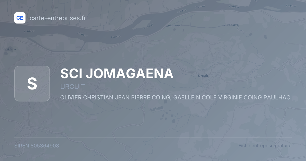 SCI JOMAGAENA — 805364908 — fiche entreprise