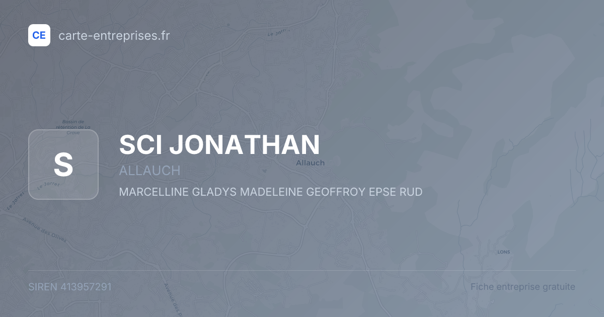 SCI JONATHAN — 413957291 — fiche entreprise