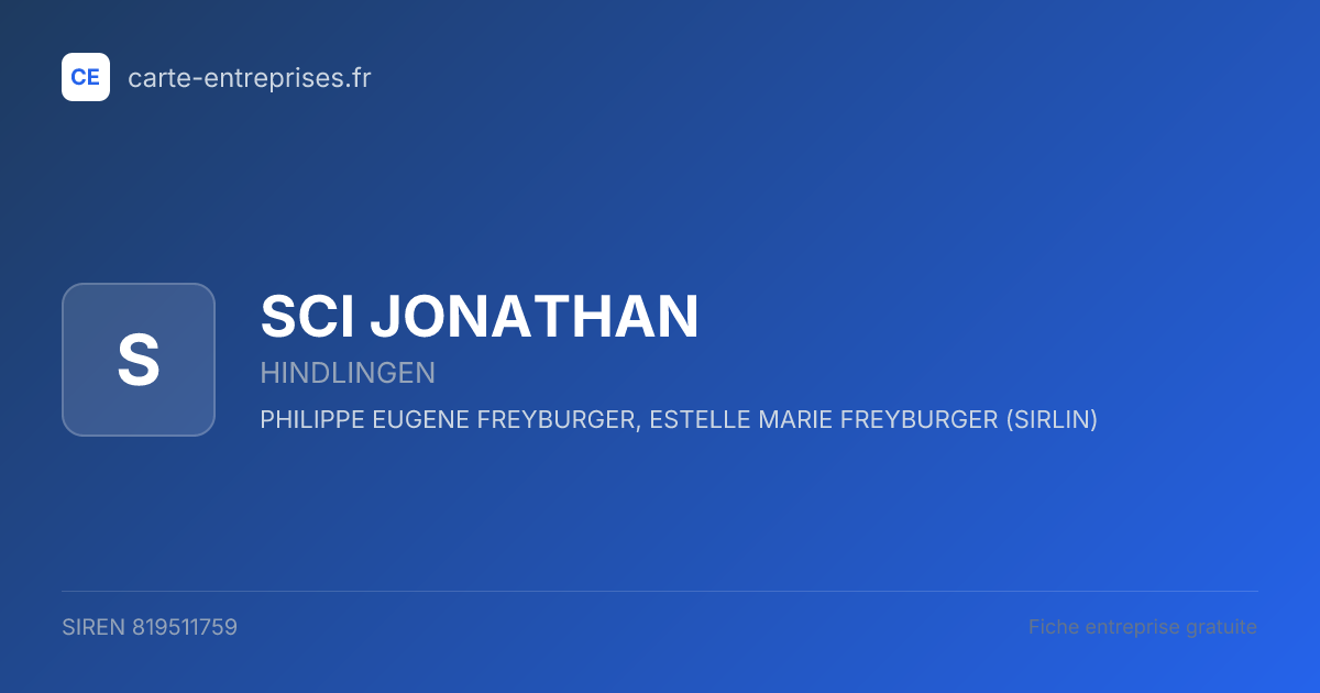 SCI JONATHAN — 819511759 — fiche entreprise