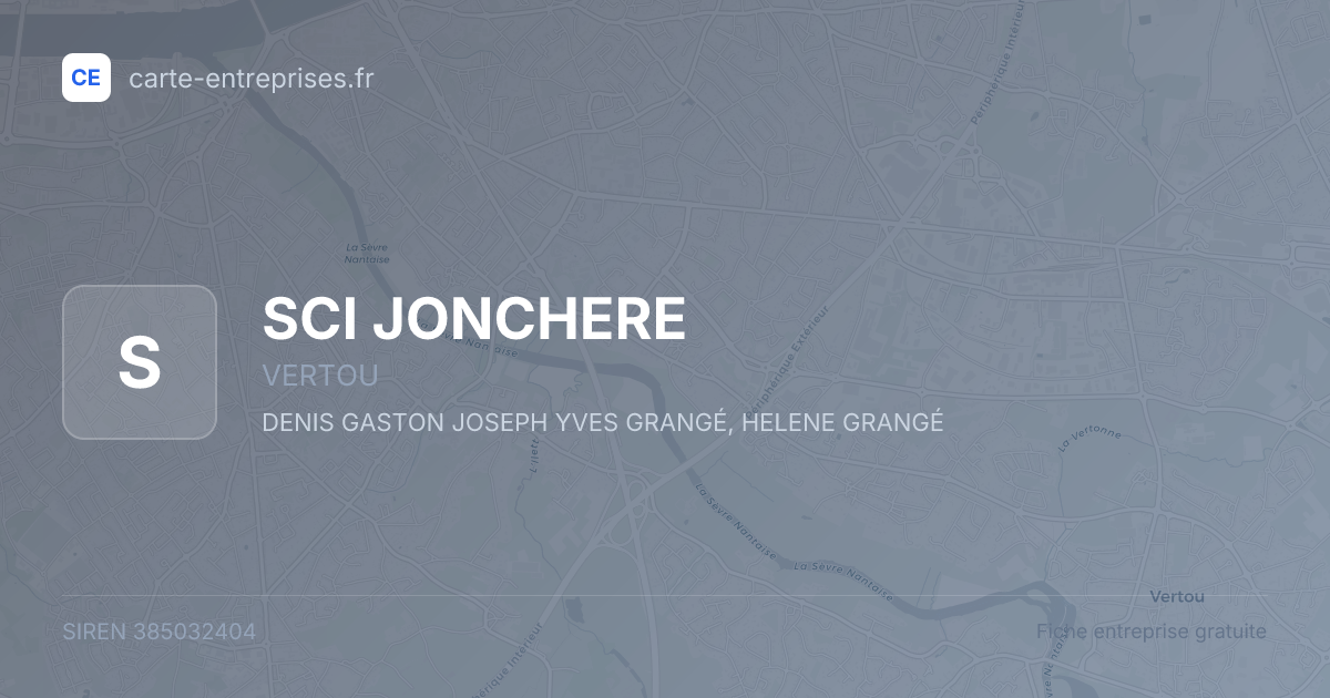 SCI JONCHERE — 385032404 — fiche entreprise