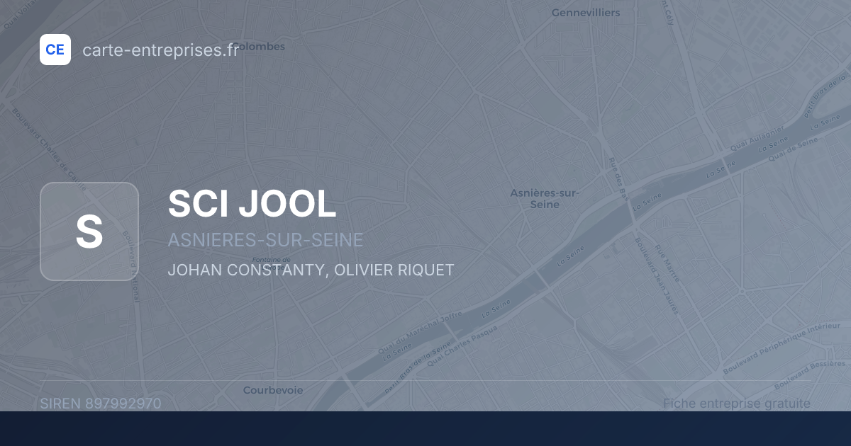 SCI JOOL — 897992970 — fiche entreprise