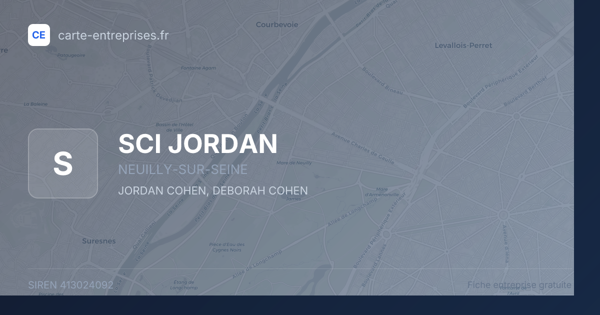 SCI JORDAN — 413024092 — fiche entreprise