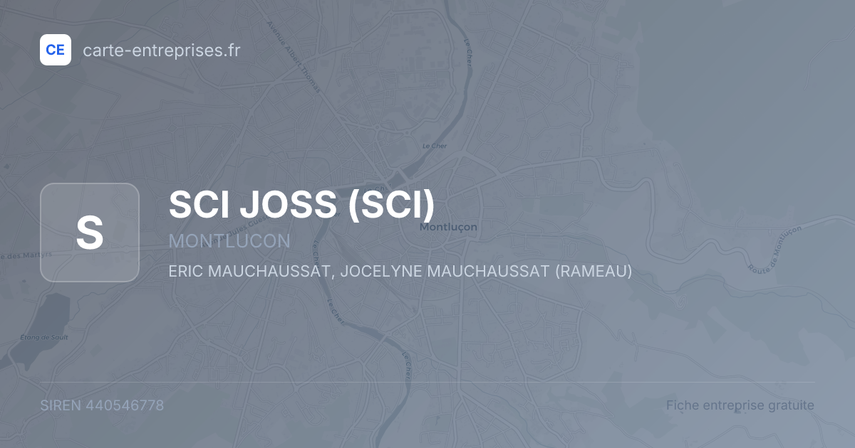 SCI JOSS (SCI) — 440546778 — fiche entreprise